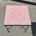 Table Zellige Motif Rayé Rose