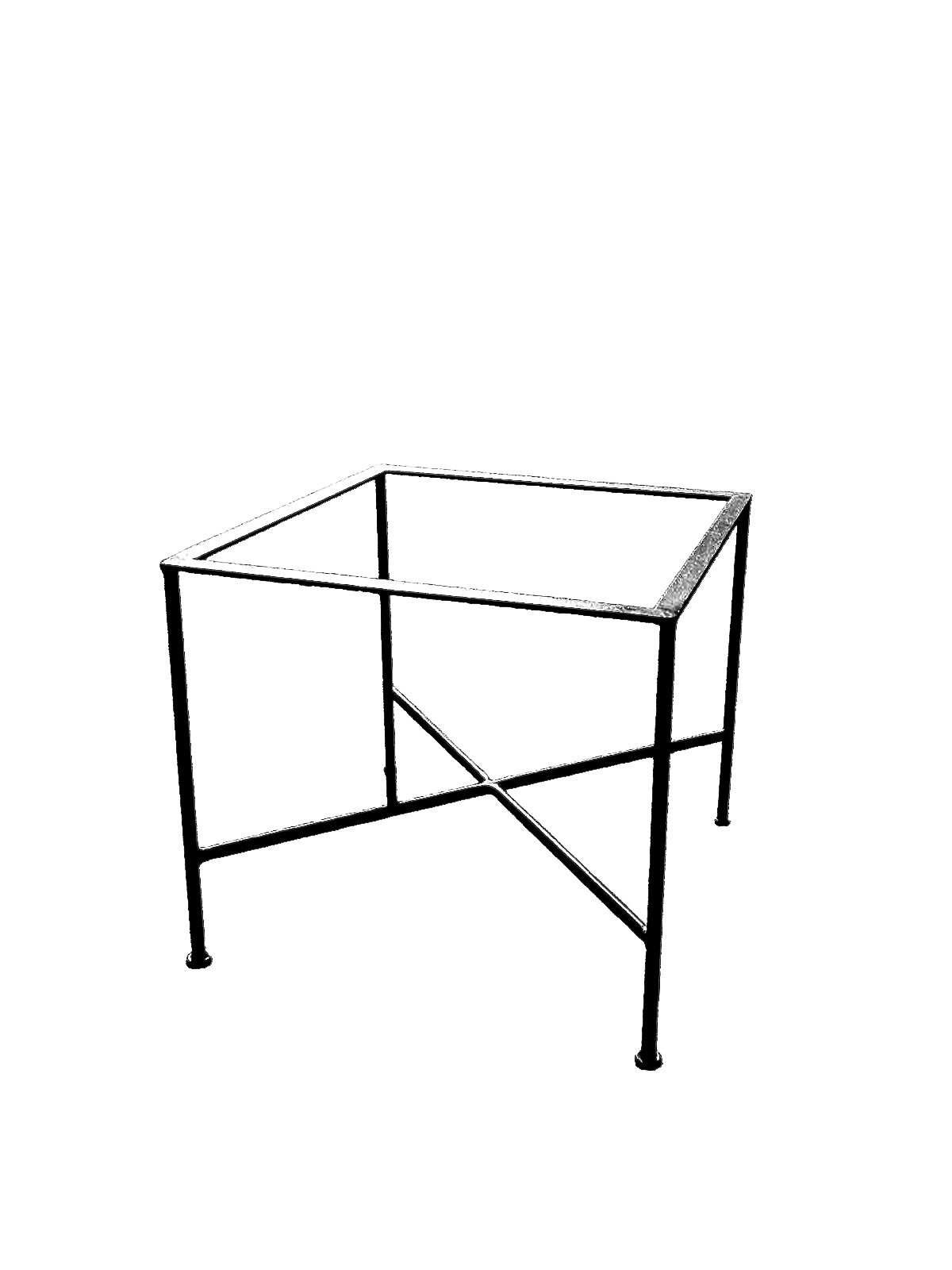 Piètement arrondi carré