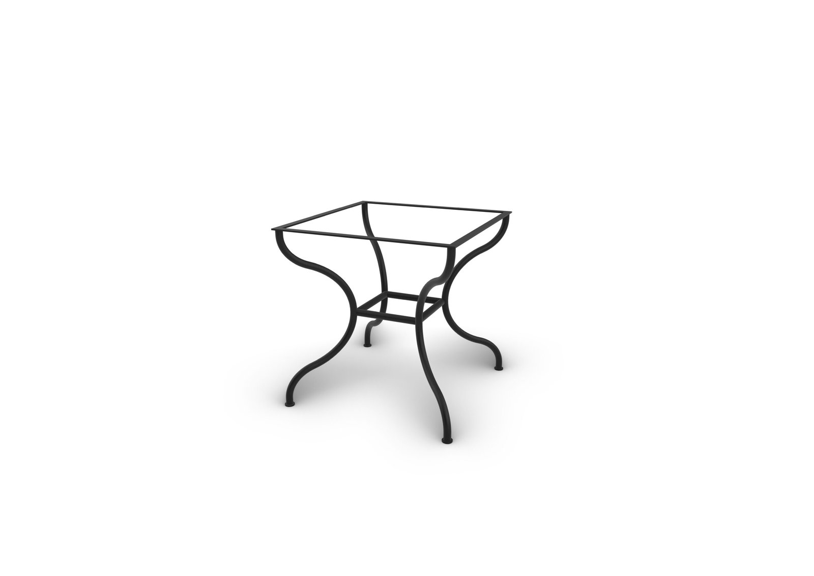 Piètement arrondi carré