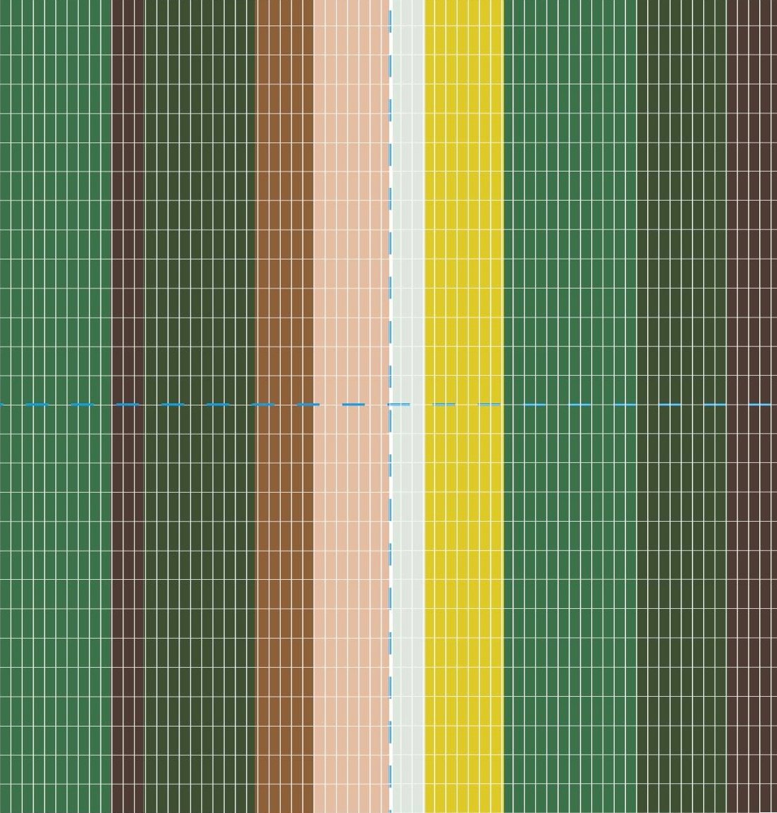 Table zellige motif rayures schéma couleurs